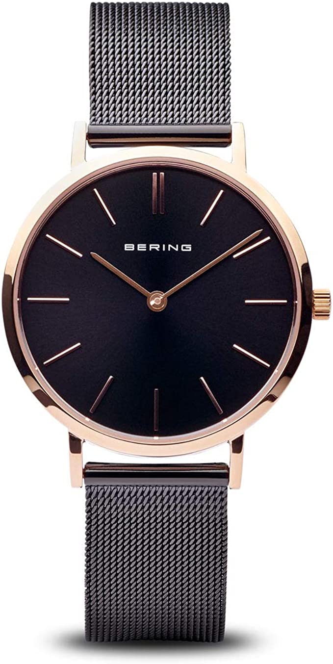 BERING Reloj Analógico para Mujer de Cuarzo con Correa en Acero Inoxidable