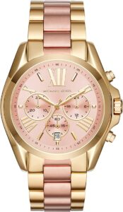 Michael Kors Reloj para mujer Whitney, movimiento de tres manecillas, caja de acero inoxidable plateado de 38 mm con correa de acero inoxidable, MK6687