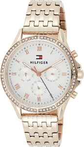 Tommy Hilfiger Reloj Analógico de Cuarzo multifunción para mujer con Correa en Acero Inoxidable color oro rosado - 1782143