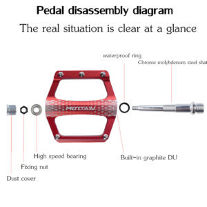 Pedal antideslizante ultraligero de aleación de aluminio PEILIN 3